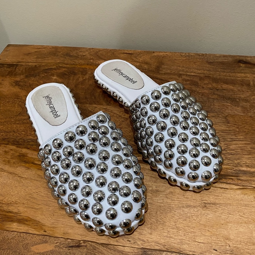 Jeffrey Campbell Rosebay studded slides/mules